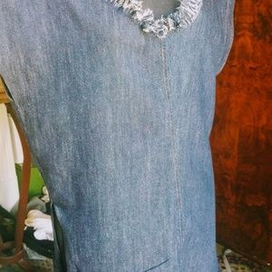 Upcyckled premium (J Brand)  denim top size S